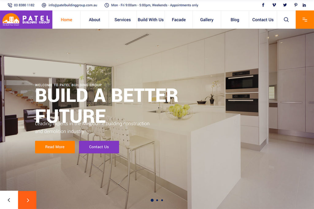 Patel Building Group Truganina - Website Design