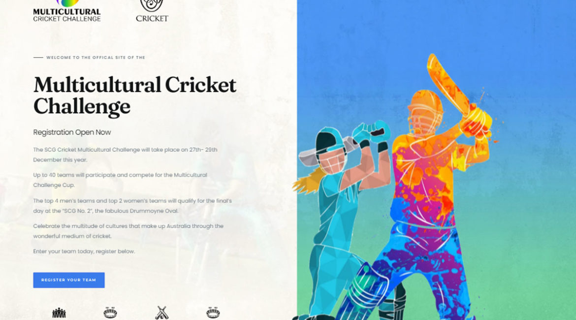 The Multicultural Cricket Challenge Sydney Web Design