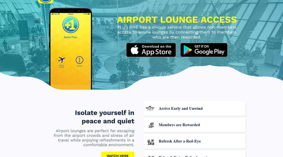 Plus One Airport Lounge App Perth - Web Maintenance