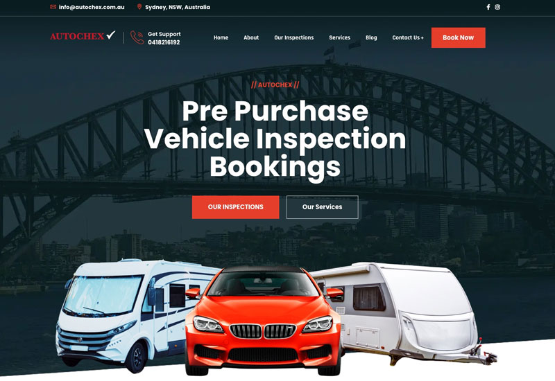 Autochex Sydney Website Redesign​
