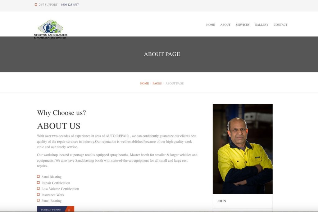 Before - New Lynn Sandblasters & Panel Beaters Website
