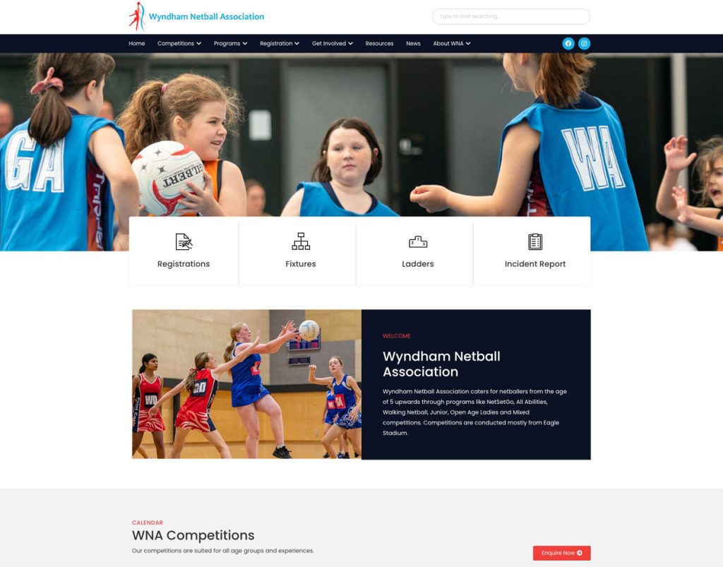 Wyndham Netball Association-website