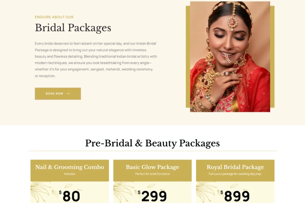 Custom Beauty Salon Website Design in Truganina